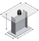 vidaXL Eettafel 110 cm eikenkleurig