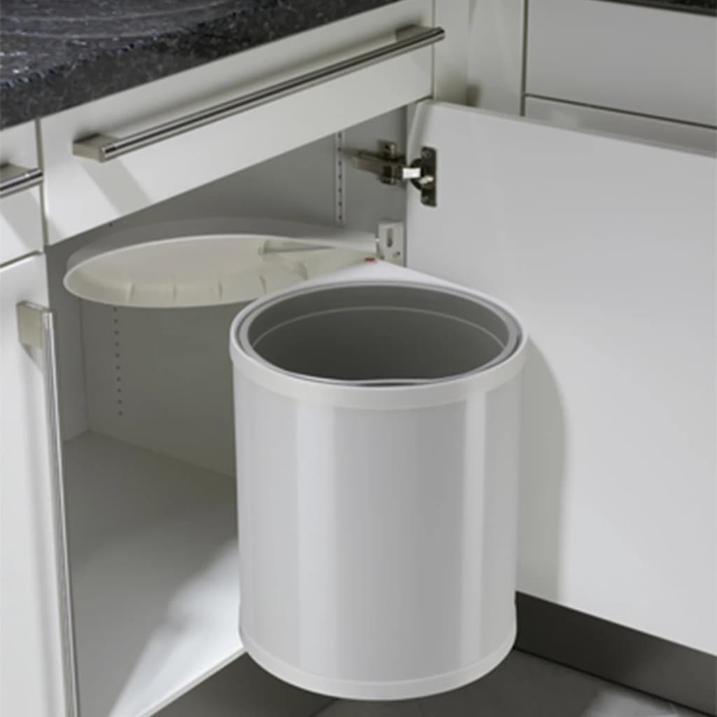 VidaXL Inbouw afvalemmer Compact-Box maat M 15 L wit 3555-001