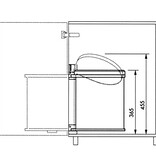 vidaXL Inbouw afvalemmer Compact-Box maat M 15 L wit 3555-001