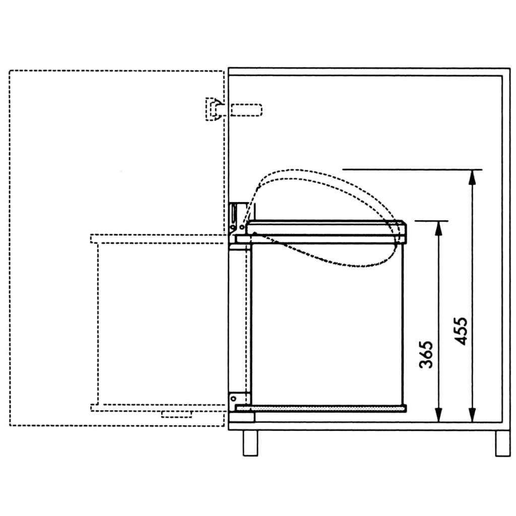 vidaXL Inbouw afvalemmer Compact-Box maat M 15 L wit 3555-001