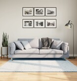 vidaXL Vloerkleed HUARTE laagpolig zacht wasbaar 160x160 cm blauw