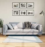 vidaXL Vloerkleed HUARTE laagpolig zacht wasbaar 120x120 cm blauw