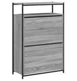 VidaXL Schoenenkast 75x34x112 cm bewerkt hout grijs sonoma eikenkleur