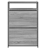VidaXL Schoenenkast 75x34x112 cm bewerkt hout grijs sonoma eikenkleur