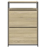 VidaXL Schoenenkast 75x34x112 cm bewerkt hout sonoma eikenkleurig