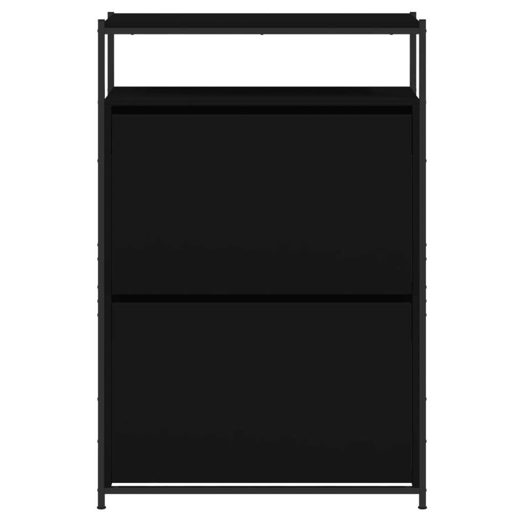 VidaXL Schoenenkast 75x34x112 cm bewerkt hout zwart