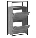 VidaXL Schoenenkast 60x34x112 cm bewerkt hout grijs sonoma eikenkleur