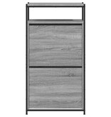 VidaXL Schoenenkast 60x34x112 cm bewerkt hout grijs sonoma eikenkleur