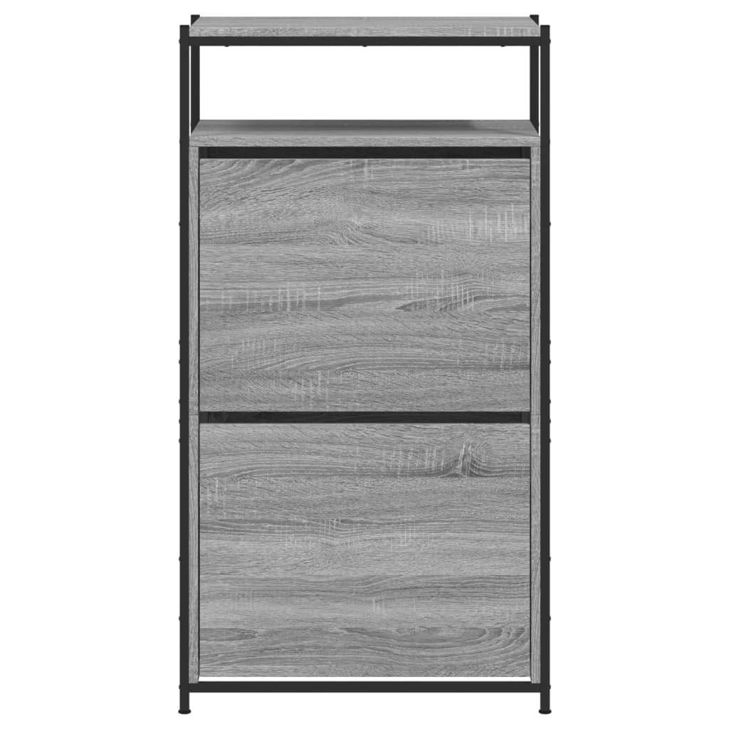 VidaXL Schoenenkast 60x34x112 cm bewerkt hout grijs sonoma eikenkleur