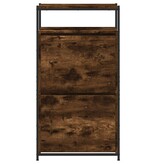 VidaXL Schoenenkast 60x34x112 cm bewerkt hout gerookt eikenkleurig