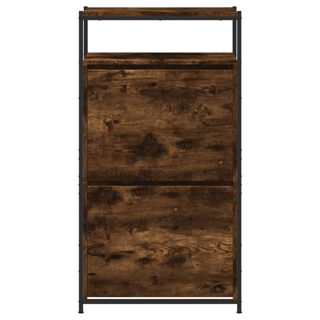 VidaXL Schoenenkast 60x34x112 cm bewerkt hout gerookt eikenkleurig