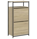 VidaXL Schoenenkast 60x34x112 cm bewerkt hout sonoma eikenkleurig