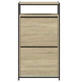 VidaXL Schoenenkast 60x34x112 cm bewerkt hout sonoma eikenkleurig