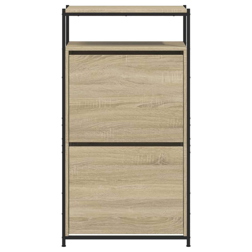 VidaXL Schoenenkast 60x34x112 cm bewerkt hout sonoma eikenkleurig
