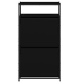 VidaXL Schoenenkast 60x34x112 cm bewerkt hout zwart