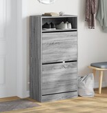 VidaXL Schoenenkast 60x34x116 cm bewerkt hout grijs sonoma eikenkleur