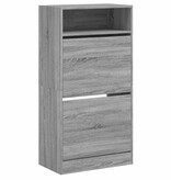VidaXL Schoenenkast 60x34x116 cm bewerkt hout grijs sonoma eikenkleur