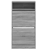 VidaXL Schoenenkast 60x34x116 cm bewerkt hout grijs sonoma eikenkleur