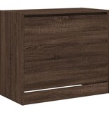 vidaXL Schoenenkast 80x42x69 cm bewerkt hout bruineikenkleurig