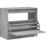 vidaXL Schoenenkast 80x42x69 cm bewerkt hout betongrijs