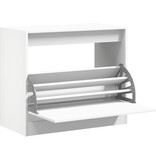 VidaXL Schoenenkast 80x42x69 cm bewerkt hout wit
