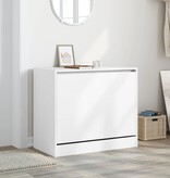 VidaXL Schoenenkast 80x42x69 cm bewerkt hout wit