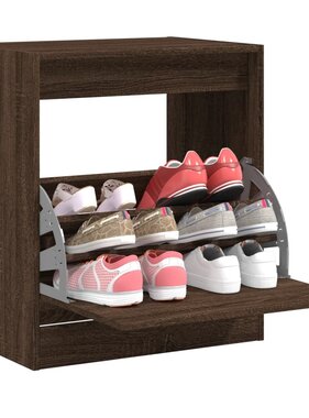 VidaXL Schoenenkast 60x42x69 cm bewerkt hout bruineikenkleurig