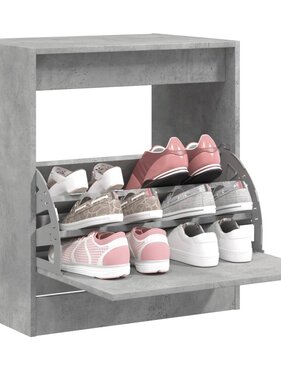 VidaXL Schoenenkast 60x42x69 cm bewerkt hout betongrijs
