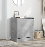 VidaXL Schoenenkast 60x42x69 cm bewerkt hout betongrijs