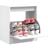 VidaXL Schoenenkast 60x42x69 cm bewerkt hout wit