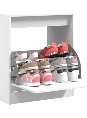 VidaXL Schoenenkast 60x42x69 cm bewerkt hout wit