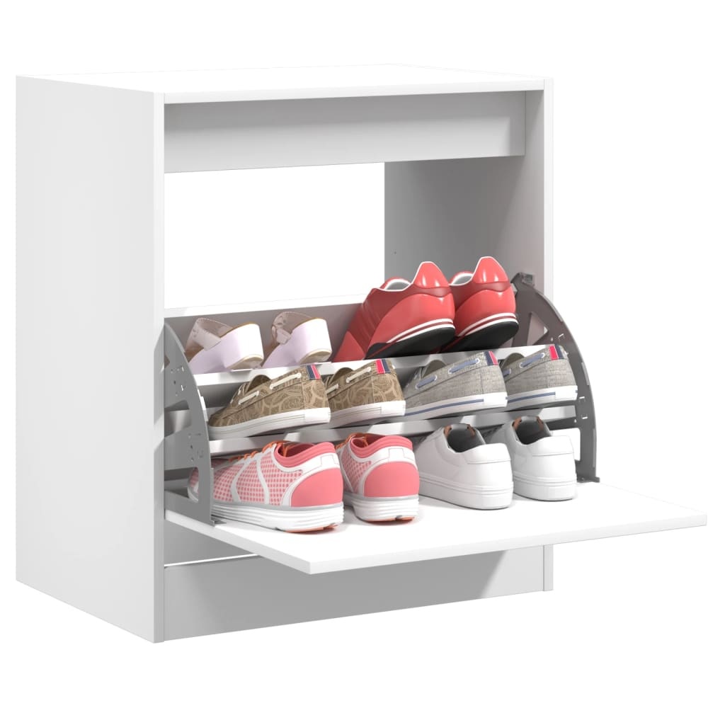 VidaXL Schoenenkast 60x42x69 cm bewerkt hout wit