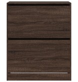 vidaXL Schoenenkast 80x34x96,5 cm bewerkt hout bruineikenkleurig