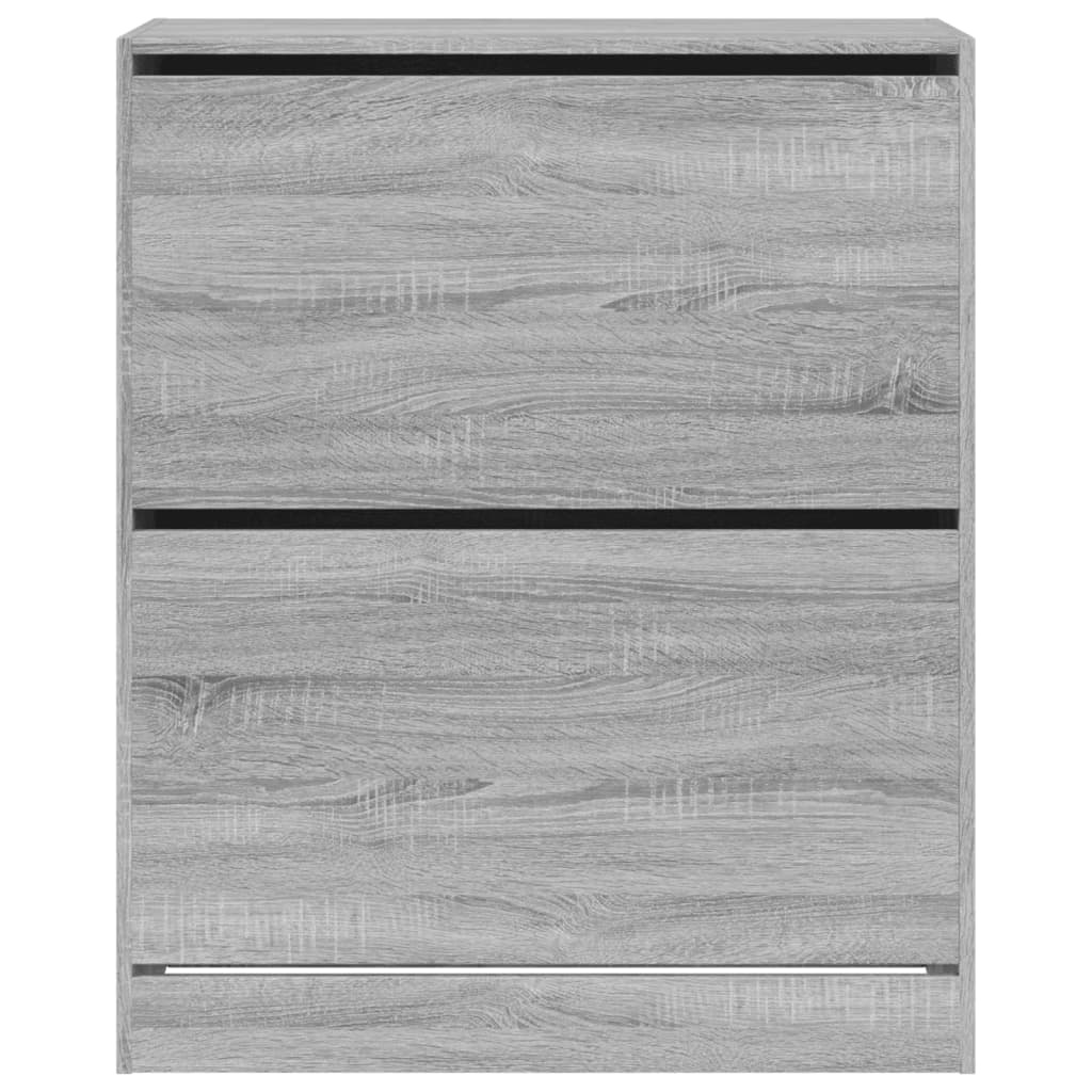 vidaXL Schoenenkast 80x34x96,5 cm bewerkt hout grijs sonoma eikenkleur