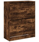 VidaXL Schoenenkast 80x34x96,5 cm bewerkt hout gerookt eikenkleurig