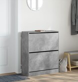 VidaXL Schoenenkast 80x34x96,5 cm bewerkt hout betongrijs