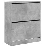 VidaXL Schoenenkast 80x34x96,5 cm bewerkt hout betongrijs
