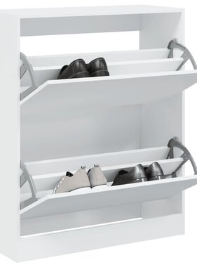 VidaXL Schoenenkast 80x34x96,5 cm bewerkt hout wit