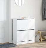 VidaXL Schoenenkast 80x34x96,5 cm bewerkt hout wit