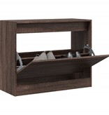 VidaXL Schoenenkast 80x34x63 cm bewerkt hout bruineikenkleurig