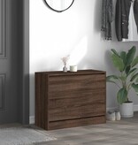VidaXL Schoenenkast 80x34x63 cm bewerkt hout bruineikenkleurig