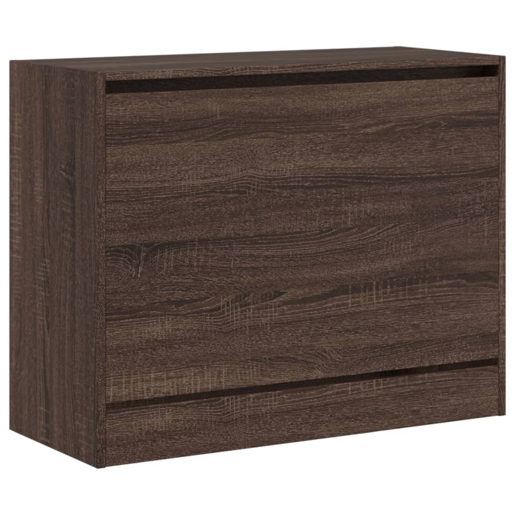 VidaXL Schoenenkast 80x34x63 cm bewerkt hout bruineikenkleurig
