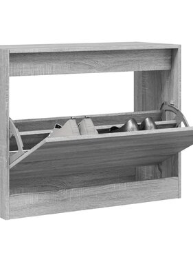 VidaXL Schoenenkast 80x34x63 cm bewerkt hout grijs sonoma eikenkleurig