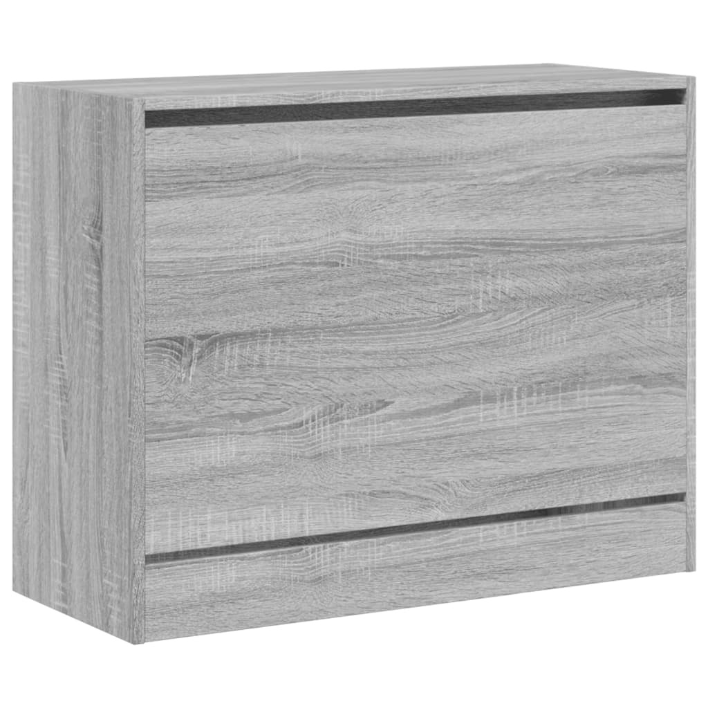 VidaXL Schoenenkast 80x34x63 cm bewerkt hout grijs sonoma eikenkleurig