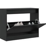VidaXL Schoenenkast 80x34x63 cm bewerkt hout zwart