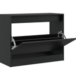 VidaXL Schoenenkast 80x34x63 cm bewerkt hout zwart