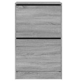 VidaXL Schoenenkast 60x34x96,5 cm bewerkt hout grijs sonoma eikenkleur