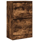 VidaXL Schoenenkast 60x34x96,5 cm bewerkt hout gerookt eikenkleurig