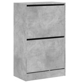 VidaXL Schoenenkast 60x34x96,5 cm bewerkt hout betongrijs