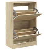 VidaXL Schoenenkast 60x34x96,5 cm bewerkt hout sonoma eikenkleurig